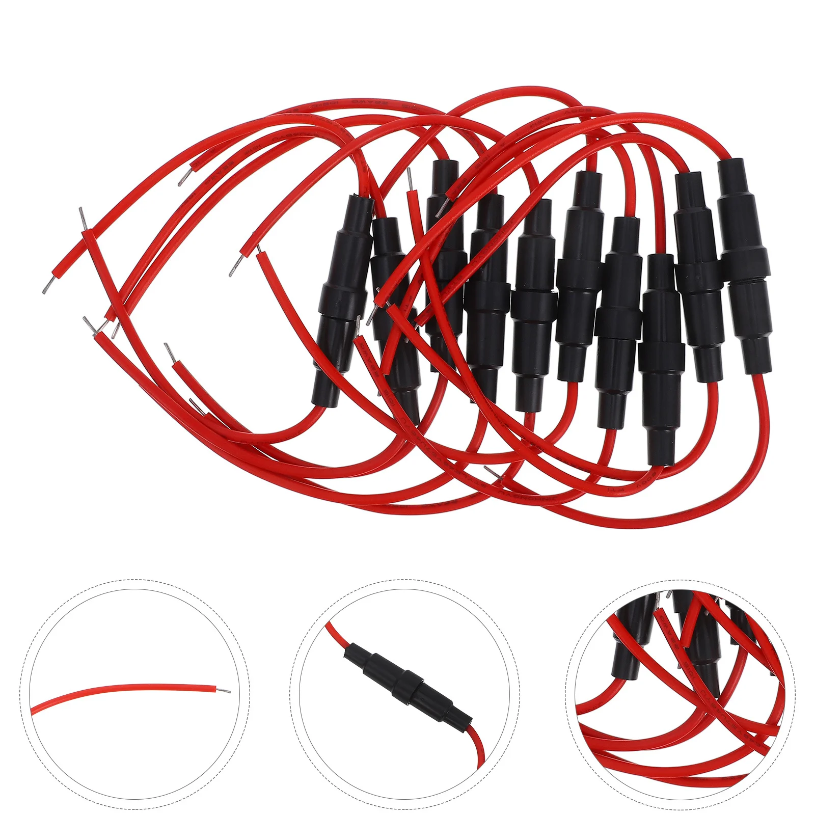 10Pcs Inline Fuse Holder Screw Type Reliable Replacement Automotive Marine Motorcycle Truck Car Boat Hardware Inline Fuse Holder