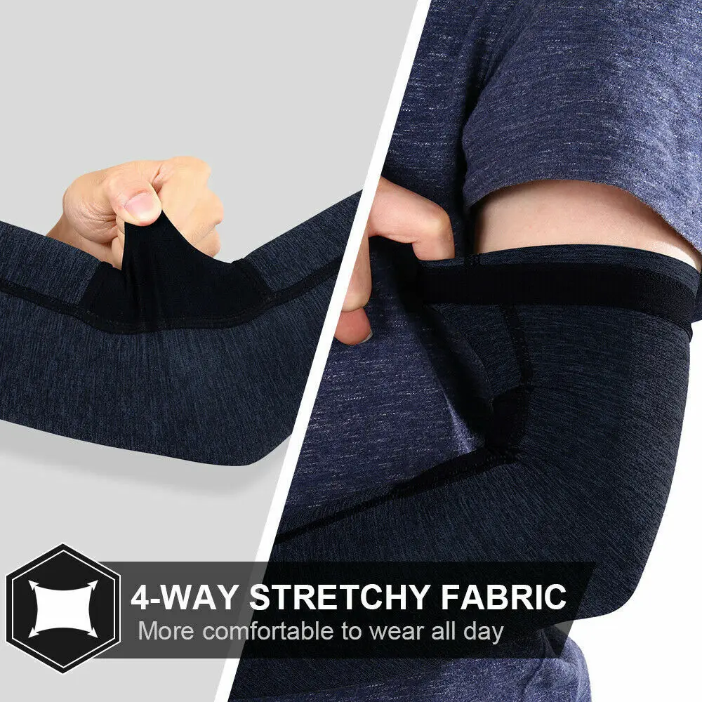 Mangas de brazo de refrigeración para hombre y mujer, protección solar UV, compresión, ciclismo al aire libre, conducción, deportes, 1 par