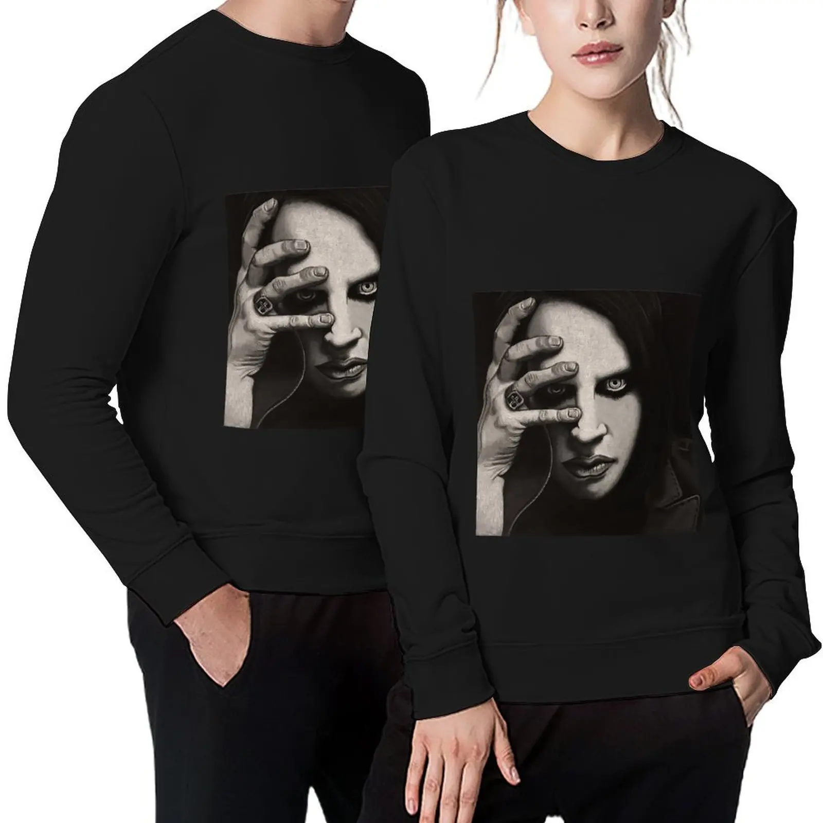 

marlyn manson Pullover japanese style autumn clothes anime clothing graphic t shirts men new sweatshirt