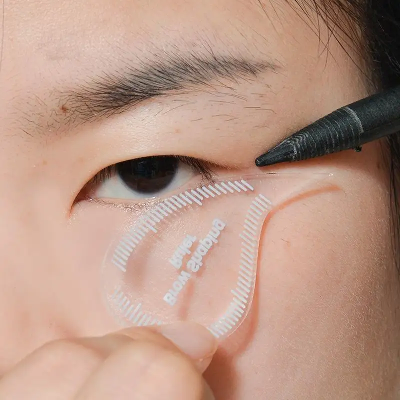 Herramienta de Mapeo de Cejas en Forma de Lágrima, Regla de Diseño de Cejas en 1 Minuto, Plantillas para Delineado Rápido de Cejas, Delineador de Cejas con Efecto de Pelo