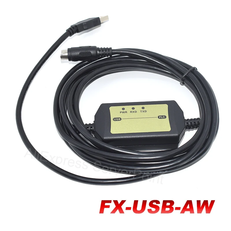 Well Tested Adapter FX-USB-AW USB To RS422 For FX3U FX3G PLC 3G 1N 2N 1S Series PLC Programming Cable Replaced by USB-SC09-FX