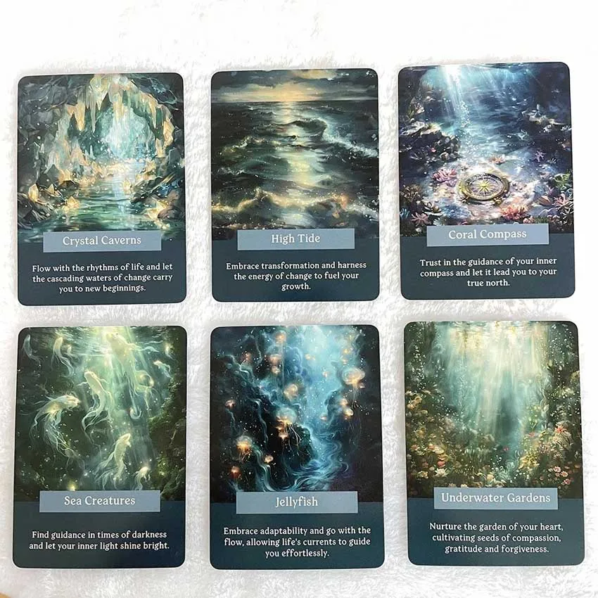 46pcs 12x8.6 cm Ocean of Wisdom Oracle Cards  Games No Manual