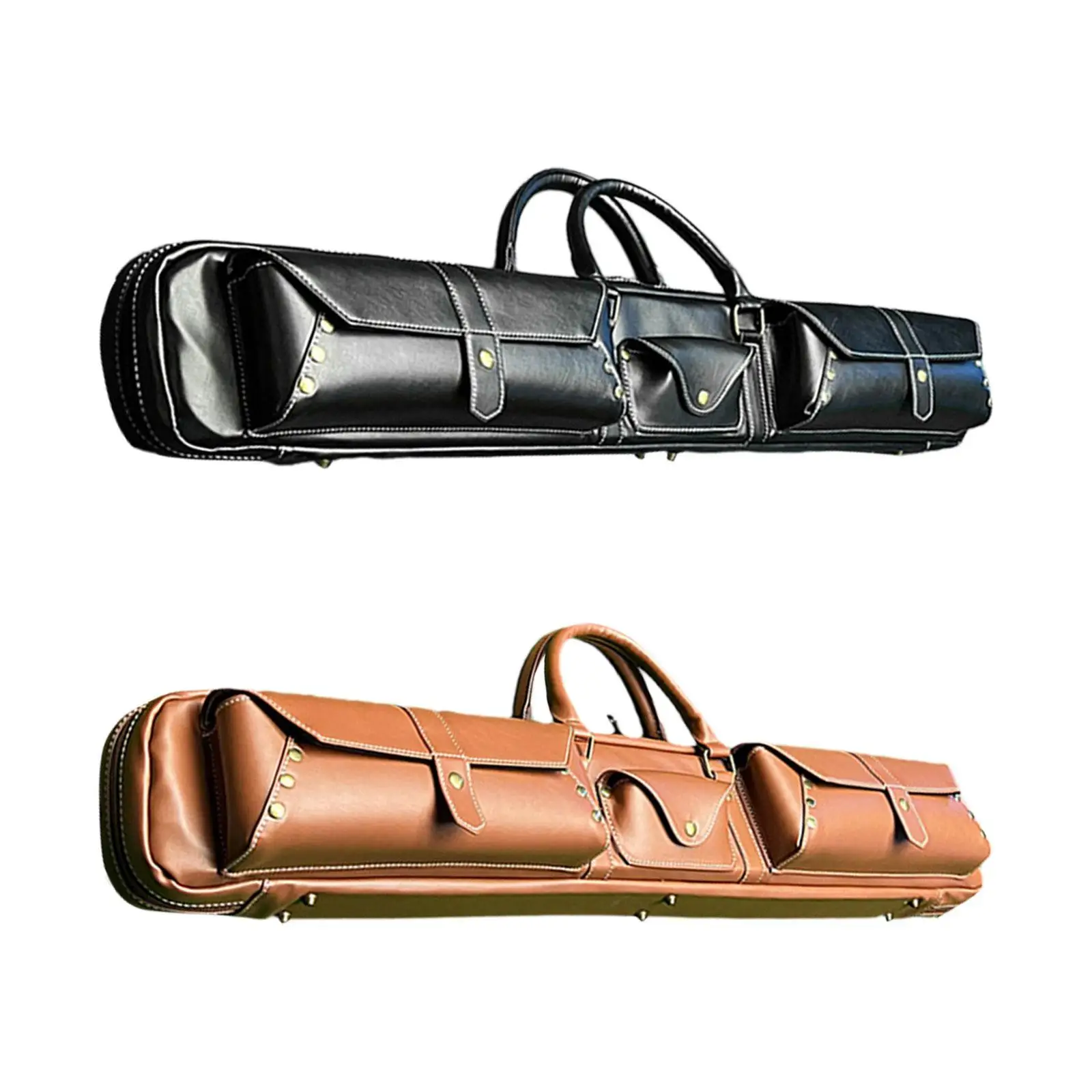 Billiards Pool Cue Case Billiards Supplies with Divider Protective Pouch