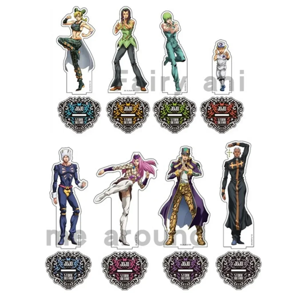 Anime Anasui Jolyne Kujo Kujou joutarou Costello Weather Report Figure Doll Acrylic Stand Model Plate Cosplay Toy for Gift