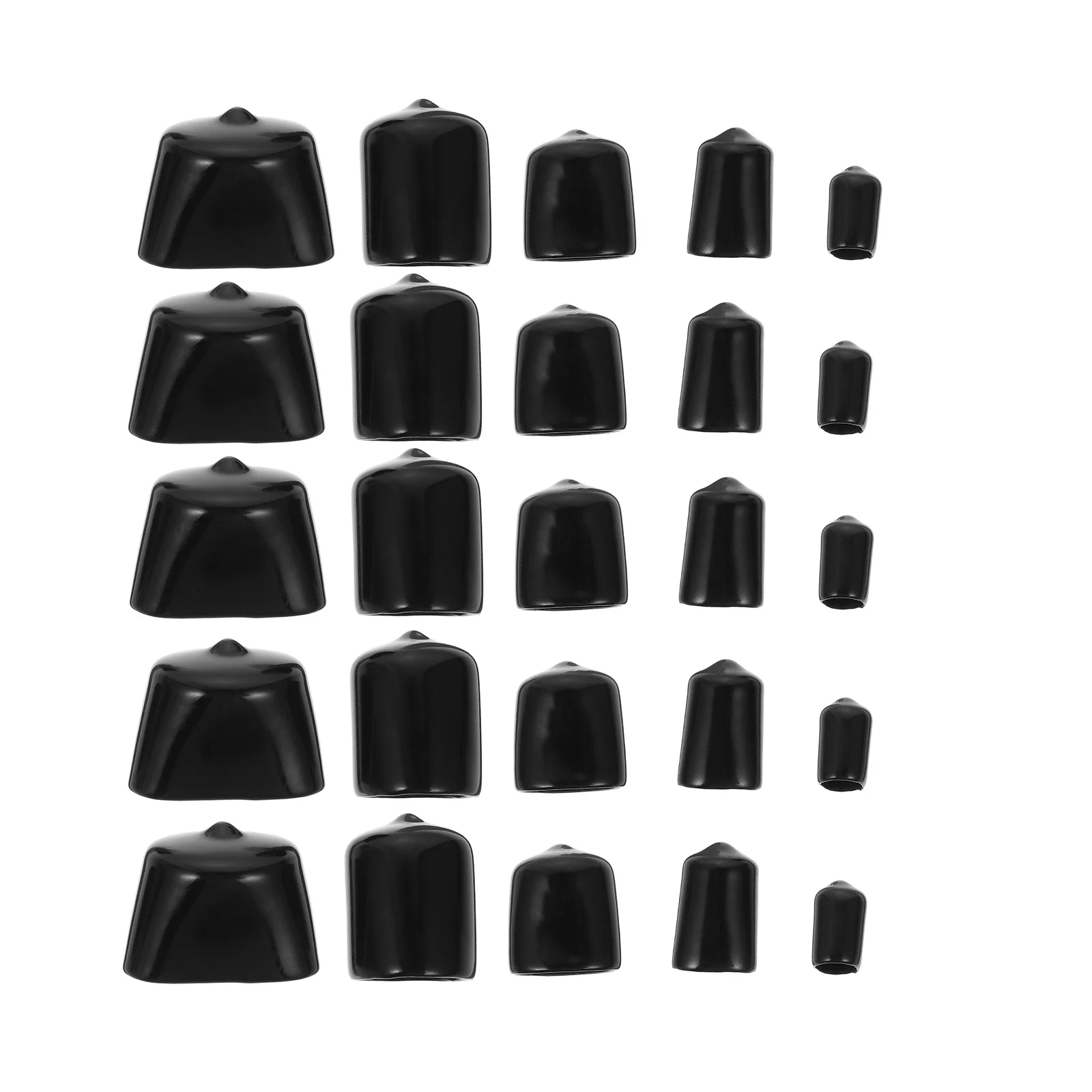 

1Set Electric Wire Protective Caps Rubber End Caps Flexible Bolt Covers Thread Protectors Black Durable Cuttable for Screw