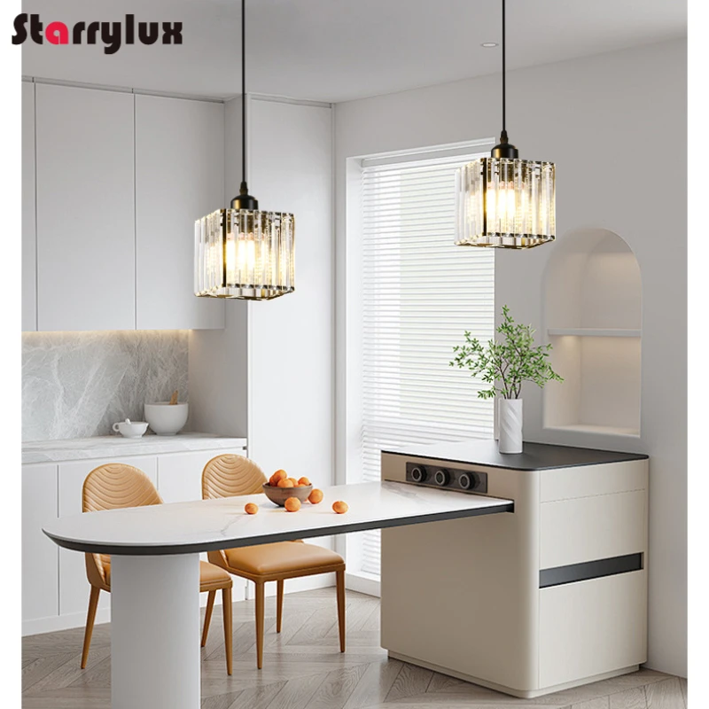 Chic Dining Room Crystal Chandelier  Luxury Pendant Light Hallway Lamp