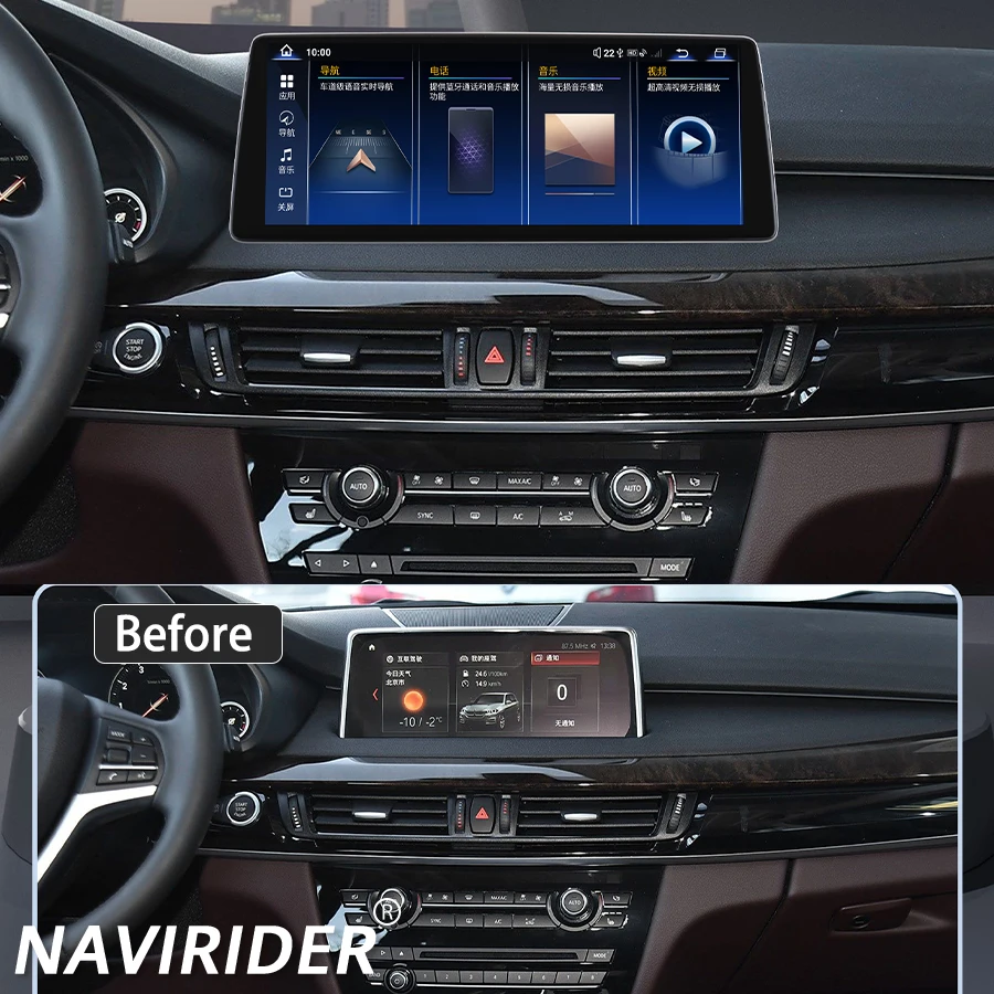 

Автомобильный мультимедийный видеоплеер HU с 360-экраном Carplay для BMW X5 F15 X6 F16 2018 Android 14 12,8 дюйма BT Navi DSP стерео автомобильное радио