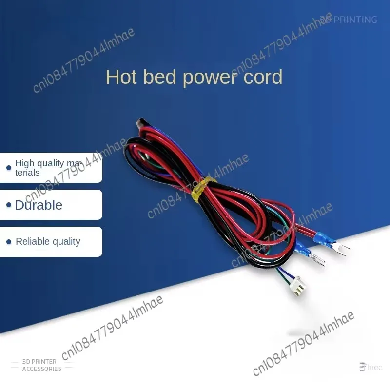 5 pieces 3D Printer Hot Bed Power Cord Heating Platform DIY Assembly Accessories High Temperature Resistant and High-power Cable