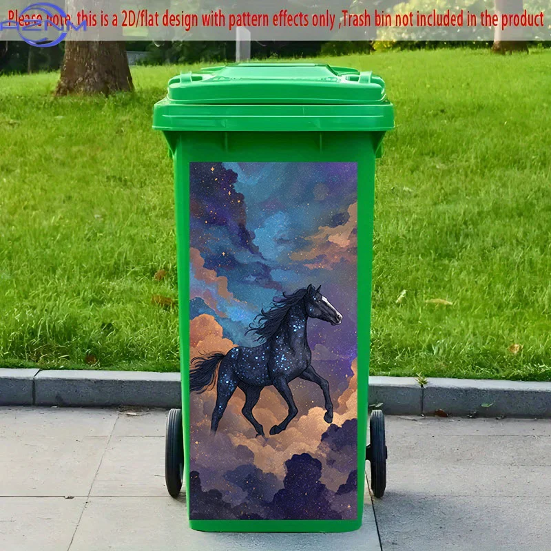 2D Flat Printing 1pc 2D Pattern Printed Kitchen Trash Can Sticker  
