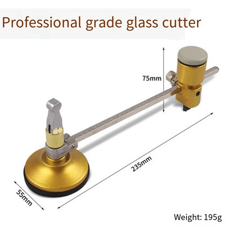 ABPP-ガラスカッター コンパスナイフ 多機能高精度丸カッター レンジフード穴オープナー 丸カッター