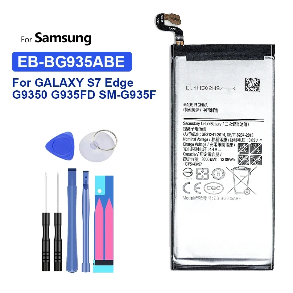 

Для SAMSUNG EB-BG935ABE 3600 мАч аккумулятор для Samsung Galaxy S7 Edge S7Edge SM-G935 G9350 G935F G935FD G935W8 G9350 + Инструменты