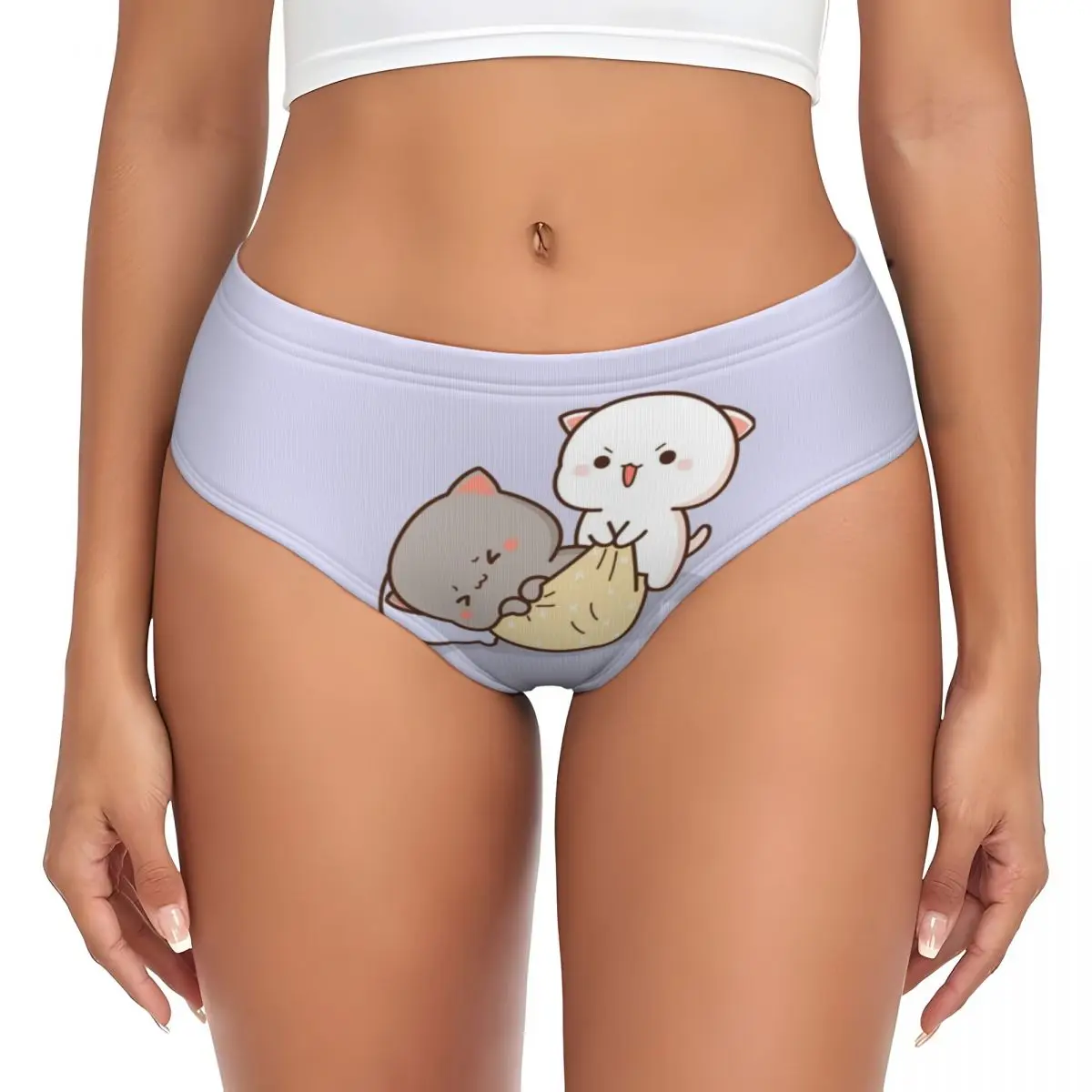 

Женские трусики Peach And Goma Mochi Cat Wake Up на заказ, удобные трусы, нижнее белье