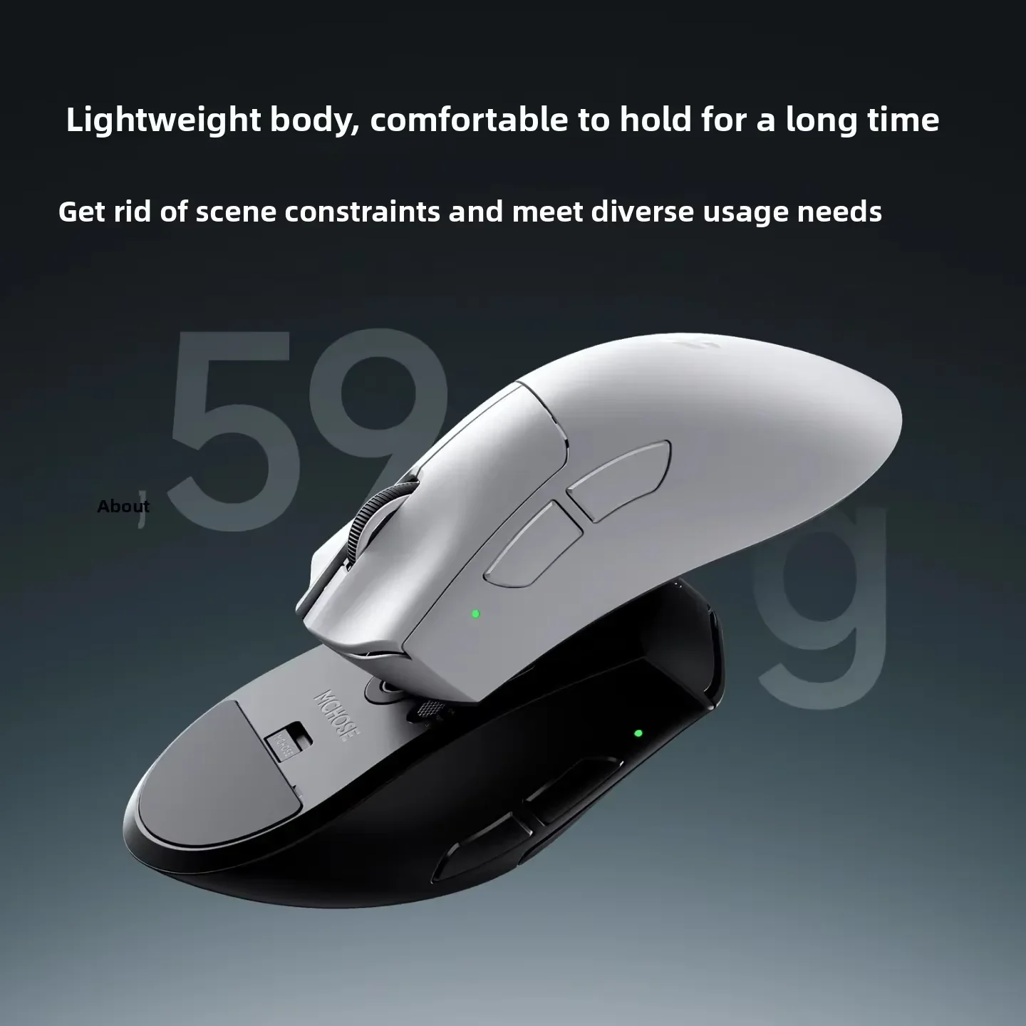 MCHOSE V7 Gaming Mouse Wireless Bluetooth PAW3395 Ergonomics E-sports Mouse 500mAh Long-range Battery Life Customized Mouse