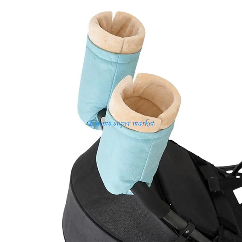 090B قفازات سميكة مبطنة بالقطيفة لعربات الأطفال مزودة بأزرار لسهولة الاستخدام #3