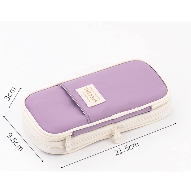 Imagem -05 - Kawaii Lápis Colorido Estojo com Zíper Bolsa de Caneta de Grande Capacidade Grande Pouch Organizador para Viagens de Escritório