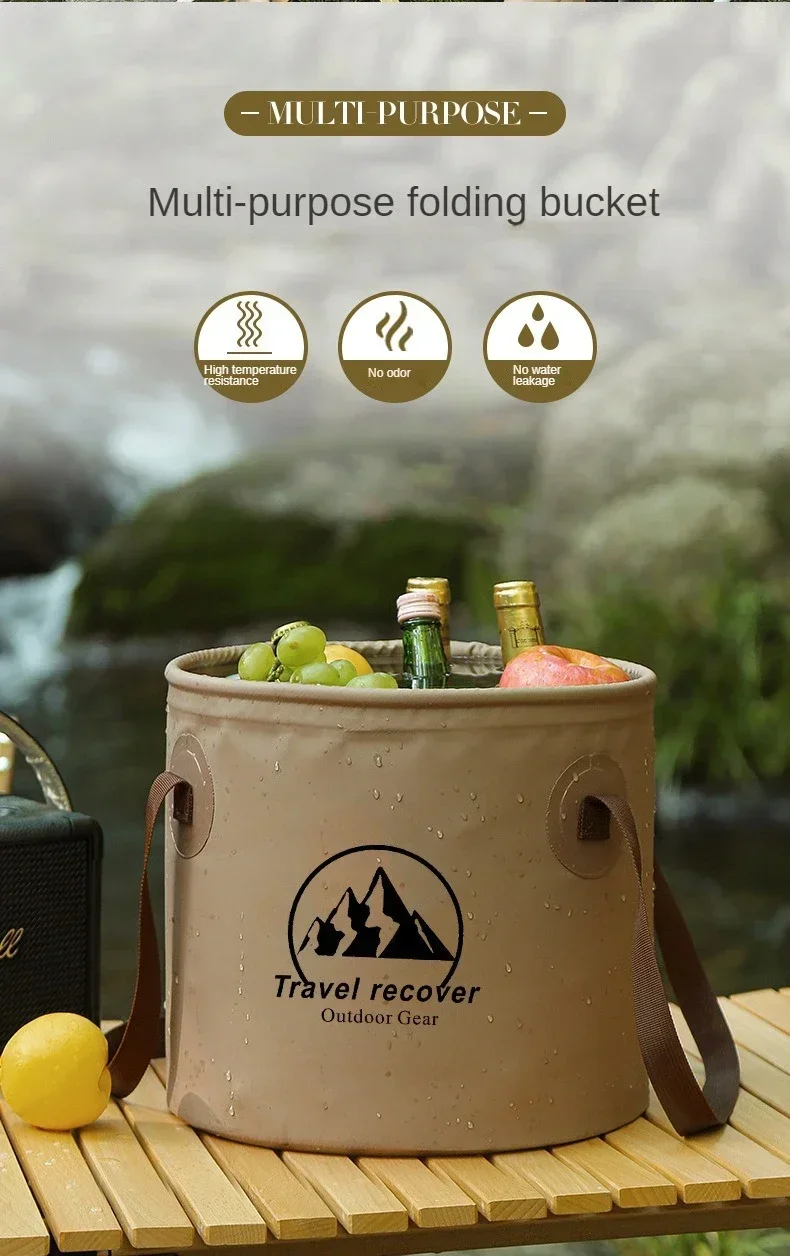 5 liters/10 liters/20 liters foldable sink portable travel foldable basin camping hiking fishing storage bucket