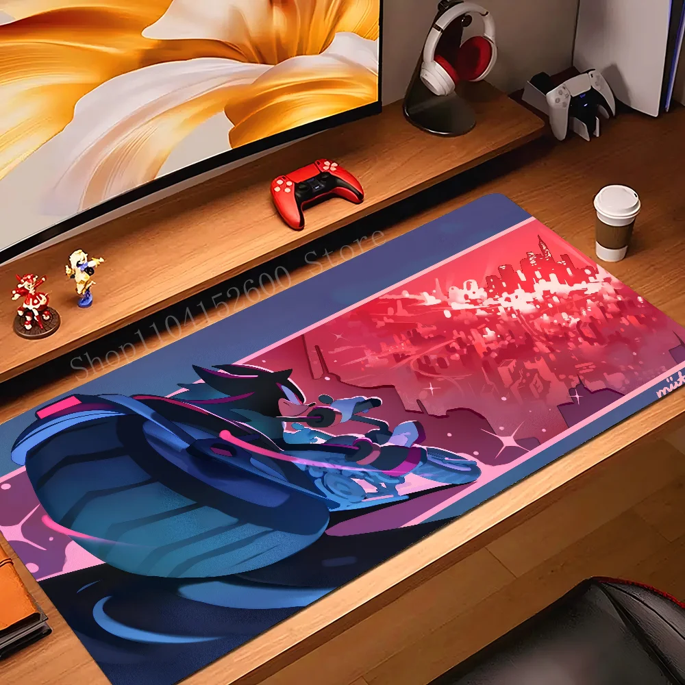 

Anime S-Sonic The Hedgehog Mousepad Mouse Mat Desk Mat With Pad Gaming Accessories Prime Gaming XXL Keyboard Pad