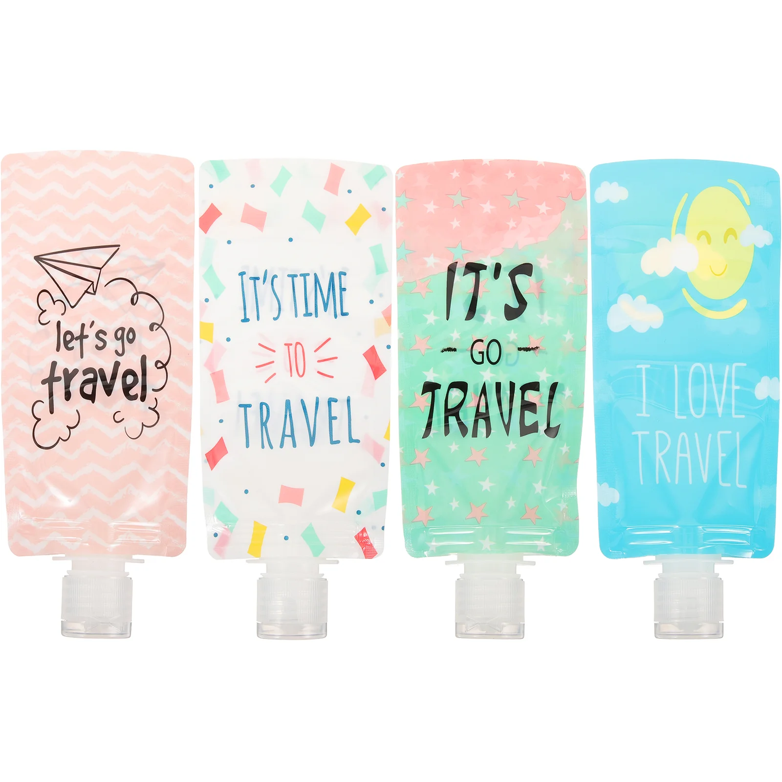 

4 Pcs Travel Bag Containers Articles Dividing Packaging for Cosmetics Hand Soap Dispenser Makeup Packing