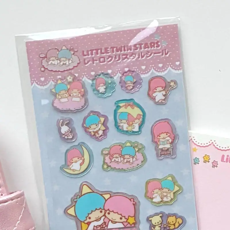 New Sanrio Little TwinStars Photo Frame Bubble Stickers Dreamy Collection Handheld desktop Star card book DIY decorative toys