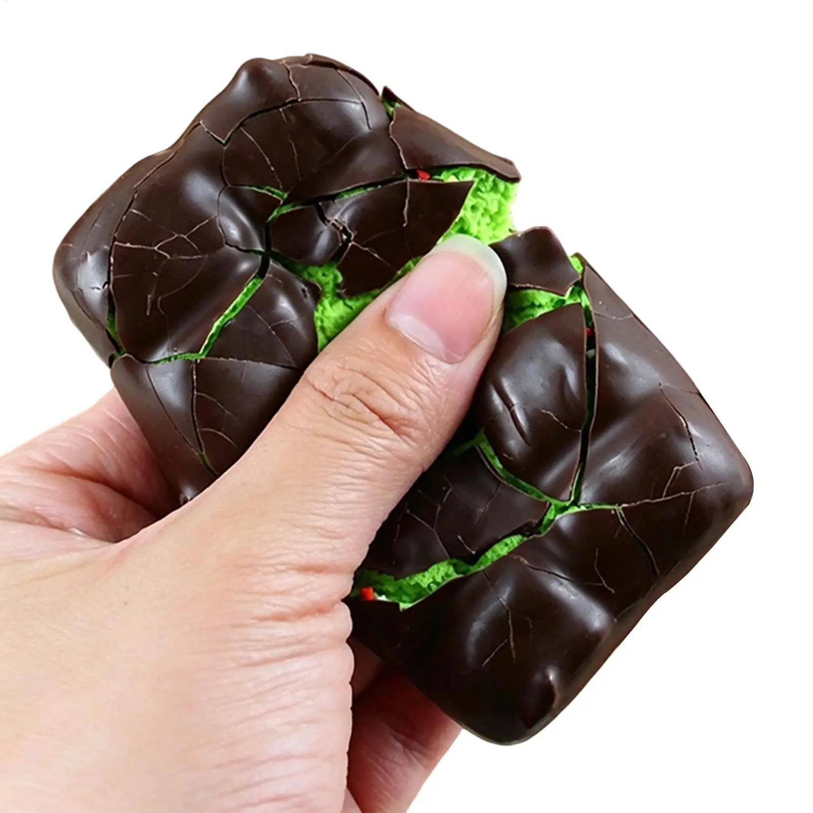 Crispy Clay Filled Chocolate SquishyFidget Squeeze Toy Crunchy Texture Stress Relief Desk Toy For Adults Anti Anxiety Hand Gift
