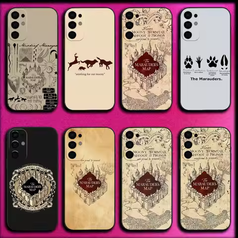 Ticket The M-Marauders Map Phone Case For Samsung S25,S24,S21,S22,S23,S30,Ultra,S20,Plus,Fe,Lite,Note,10,9,5G Black Cover