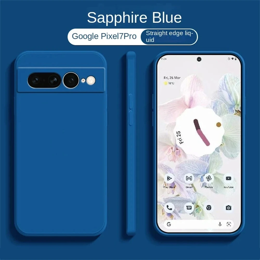 Original Flüssigsilikon Gummi Stoßfest Stoßstange Fall Für Google Pixel 8 Fall Für Pixel 6A 7A 8A 6 7 8 Abdeckung Für Pixel 7 8 Pro