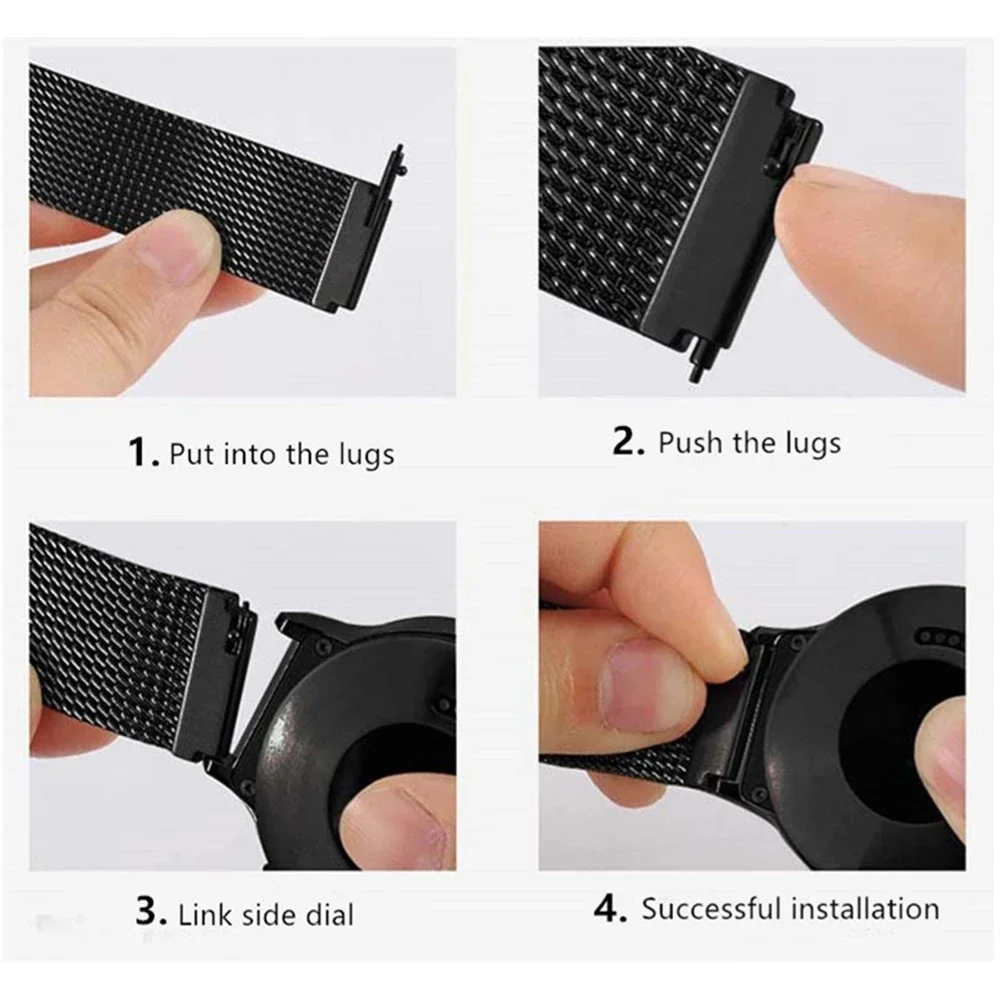 Boucle de 22mm pour Bracelet d'équilibre Huami Amazfit, Bracelet magnétique en métal en acier inoxydable pour accessoires de bande d'équilibre Amazfit