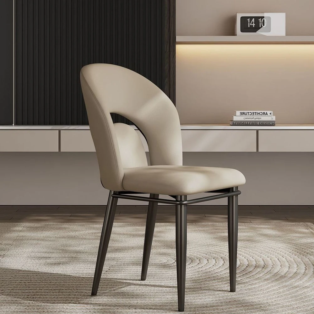 

Set Of 2 Simple Dining Chairs Fashion Elegant Unique Kitchen Chair Comfortable Aesthetic Chaises Salle Manger Home Furniture