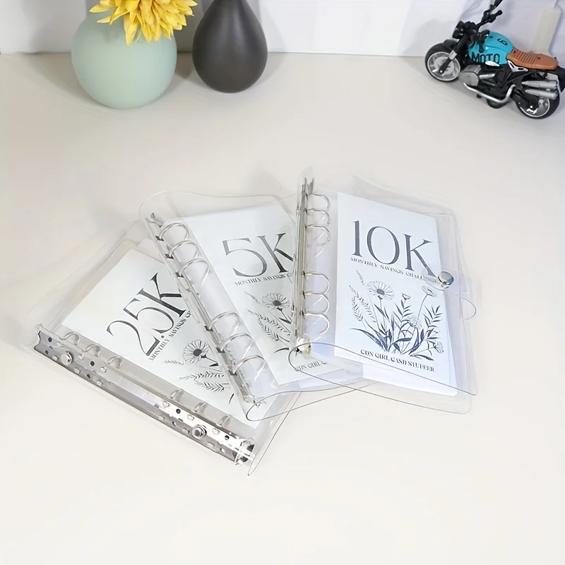 12-Monats-Geldspar-Challenge-Ordner-Set mit Geldumschlägen, einfache und lustige Möglichkeit, 2,5K/5K/10K-Sparziele zu sparen – tolles Geschenk – Detail 4