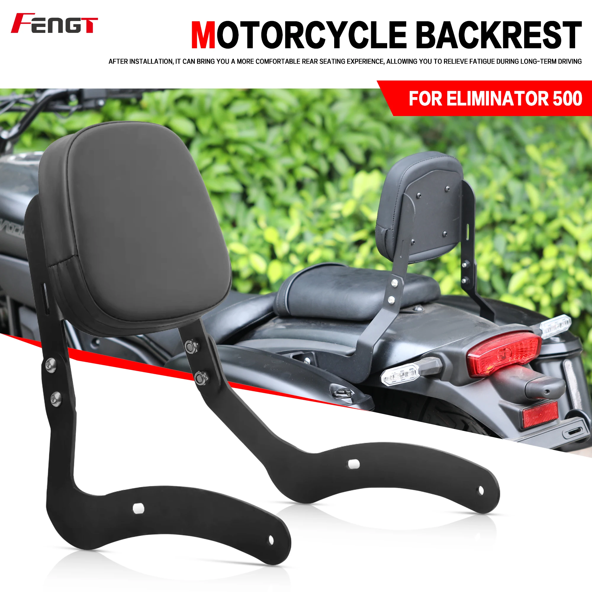 

Мотоцикл для kawasaki Eliminator SE 400 500 44, задняя часть пассажира, съемная подушка для спинки с подушкой