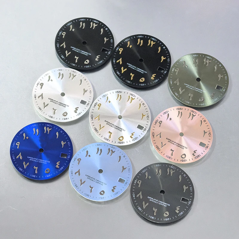 

S Dial NH35 dial 28.5mm Arabic numerals Sunray Watch modification accessories fit for NH35/36 movement
