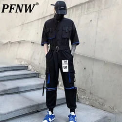 PFNW Men's Tactcial Rompers Cargo Pants High Street Streetwear Autumn Tide Loose Multiple Pockets Techwear Chic Fashion 12A1644