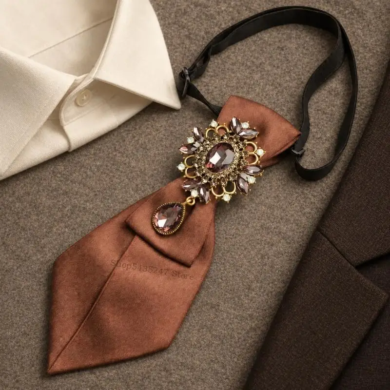 Formed Neckwear with Side-Release Clasp and Jeweled Front Detail