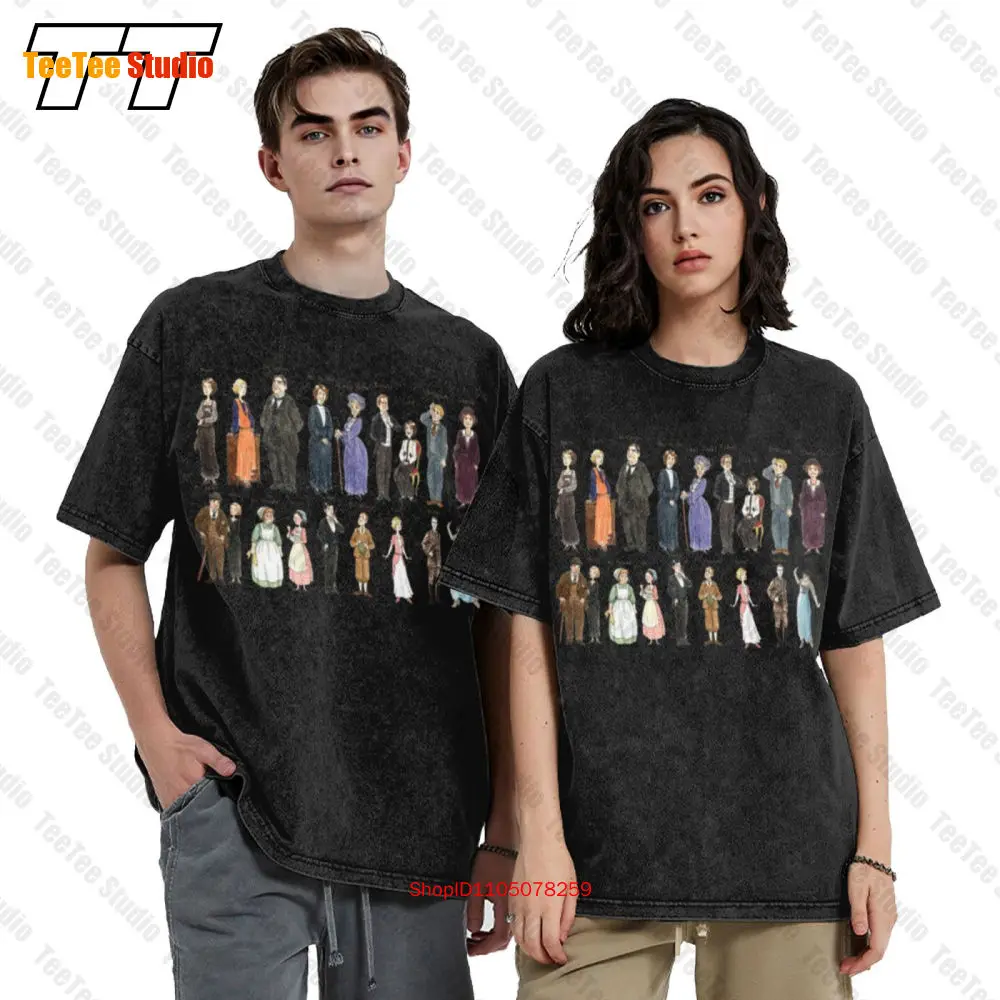 تي شيرت Downton Abbey Characters Vintage كبير الحجم TGEC