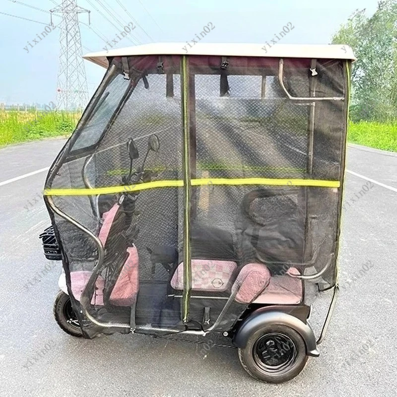 

Waterproof Rain Cover Shade for Electric Tricycle Full Enclosure Transparent Rain Shelter