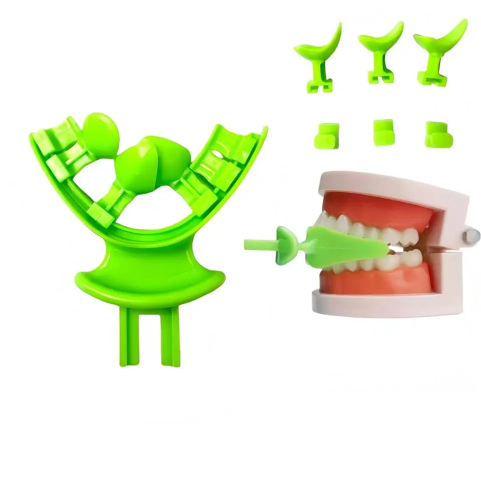 7Pcs Set Dental Mid Jaw Bite Registration Tray Edentulous Impression Trays for Denture Repair Occlusal Clinic Lab Dentist Tools
