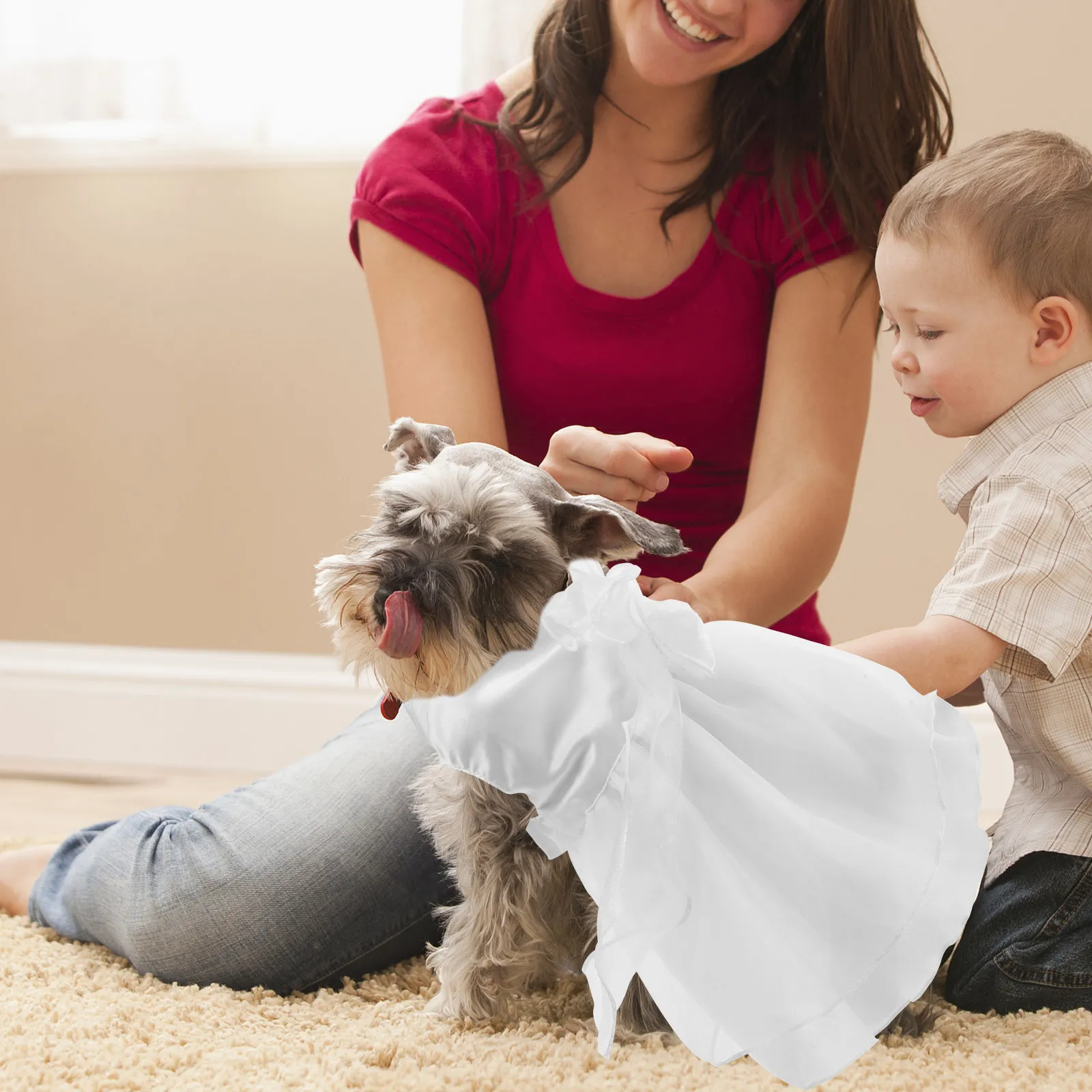 

Элегантное свадебное платье для собак с бантом, нарядный костюм для питомца для торжественных мероприятий и праздников, размеры S, M, L