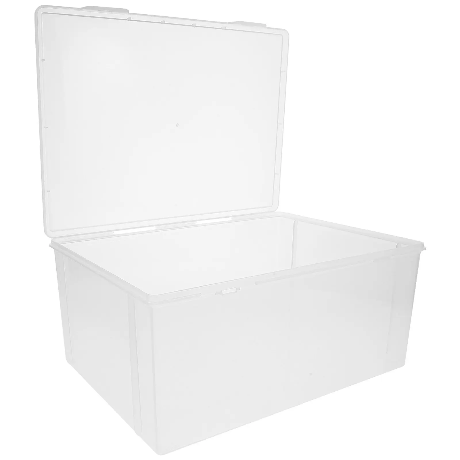 

Office Document Storage Box Large Capacity PP Plastic File Organizer Flat Design Lockable Desktop Bookshelf File Storage Case