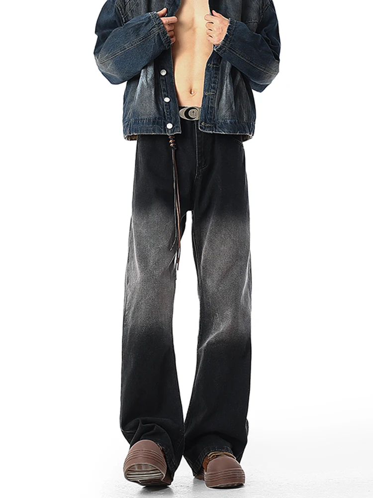 

Bla adient Men's Jeans Straight Leg Slim Fit Waed Vintage Trousers High Street Sle Winter Faion Youth Culture