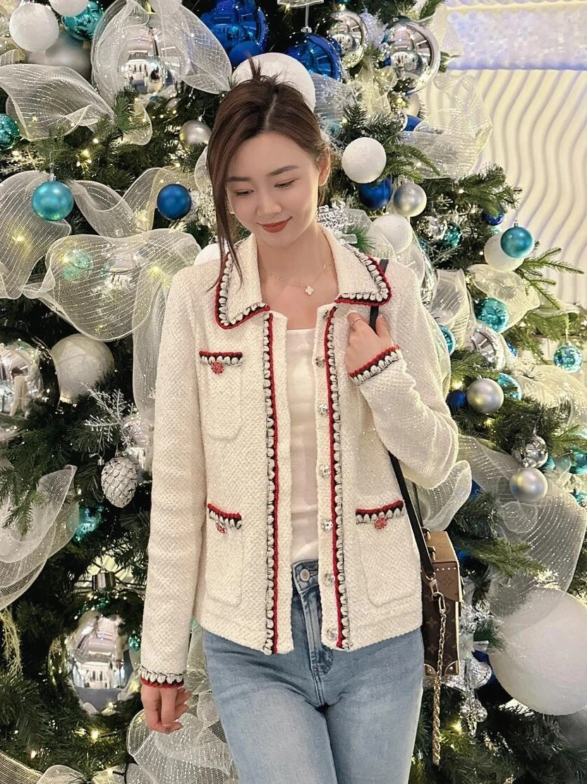 

Элитный вязаный кардиган Cisas Activi, женская профессиональная версия, цвет слоновой кости, для ежегодного ужина Home Sweet Cany