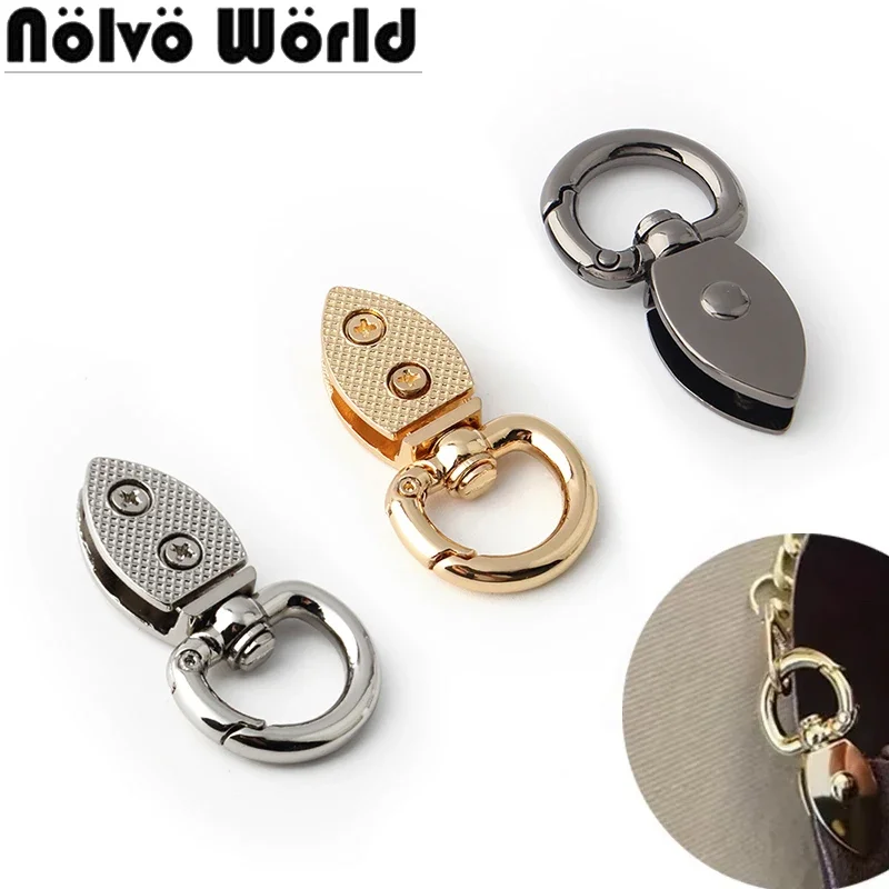 

44x16mm D Ring Leaf Shape Strap Connector For Handbag Bag Strap Belt Handle Shoulder Long Side Clip Anchor Buckle Accessories