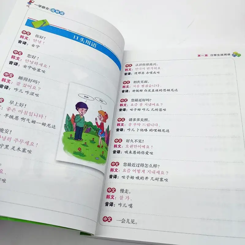 Imagem -03 - Aprenda a Falar Coreano Assim Que Você Aprender Coreano Livro de Bolso de Aprendizagem Língua Coreana para Comunicação Diária