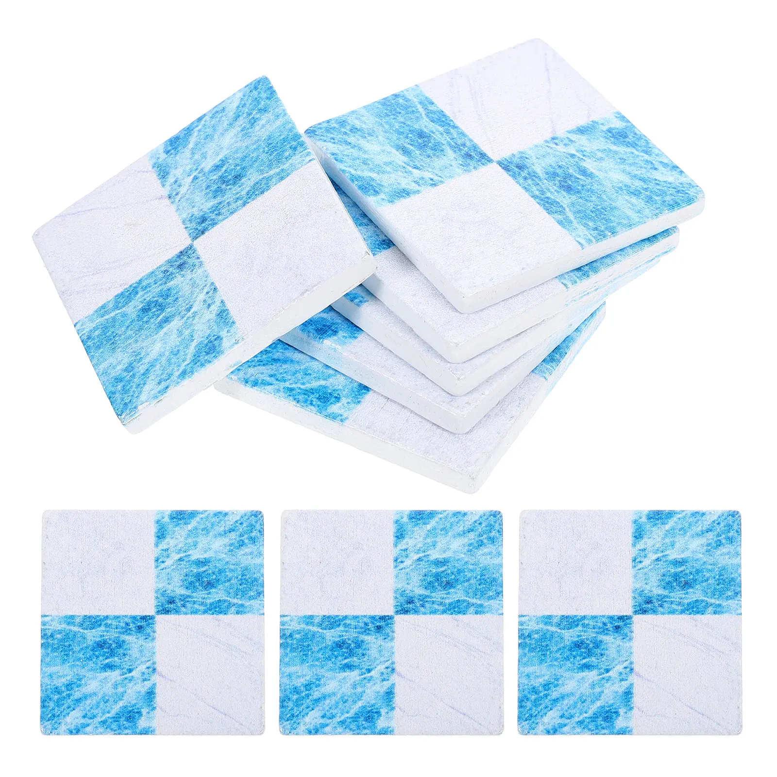 

9Pcs Miniatures Floor for Tiny House Natural Look Lightweight Reusable Mini Floorboards for DIY Craft Scene Decoration