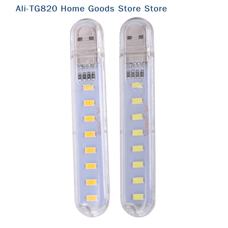 

[TG820]Mini Portable USB LED Night Light 5V 8 LED Lamp for Computer & Mobile Power Bank