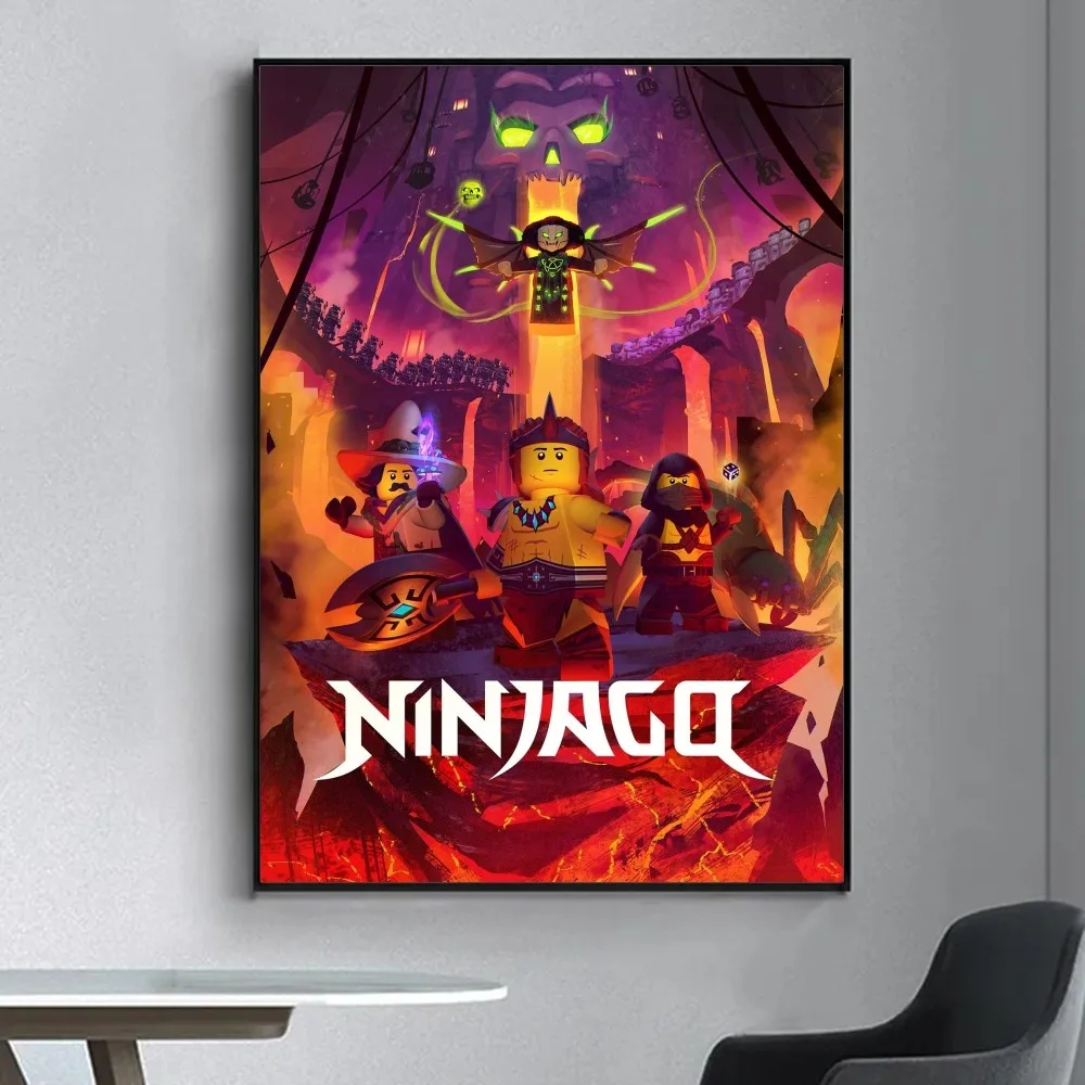 Affiche de Dessin Animé Cool L-LEGOs N-NSilk ago, Tableau de Barrage, Autocollant Mural pour Salon, Bar, Peinture Décorative Vintage, Milieu