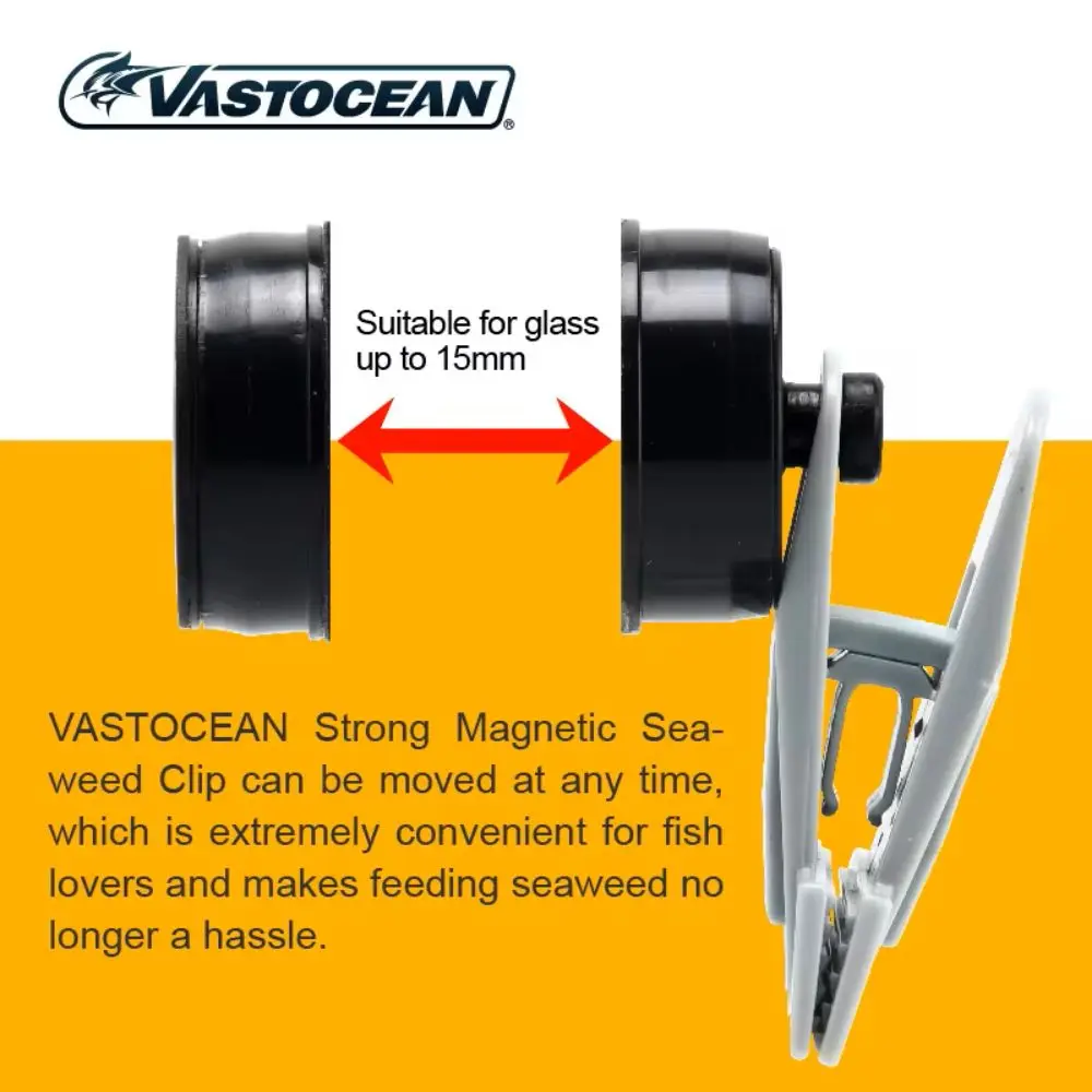 VastOcean Veggie-Mag Feeding Clip on Aquarium Commemorative Edition Fish Tank Strong Magnetic Seaweed Vegetable Clip