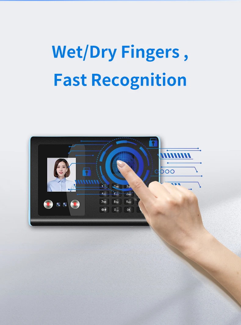 

Multilingual Biometric Employee Time Clock Attendance Recorder Supports Portuguese French Vietnamese Japanese Polish Turkish