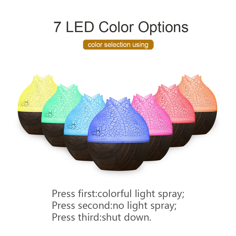 Smart Touch Control Humidifier  130ml Ultrasonic Diffuser with LED Lights & USB Port, Perfect for Workspaces or Bedrooms