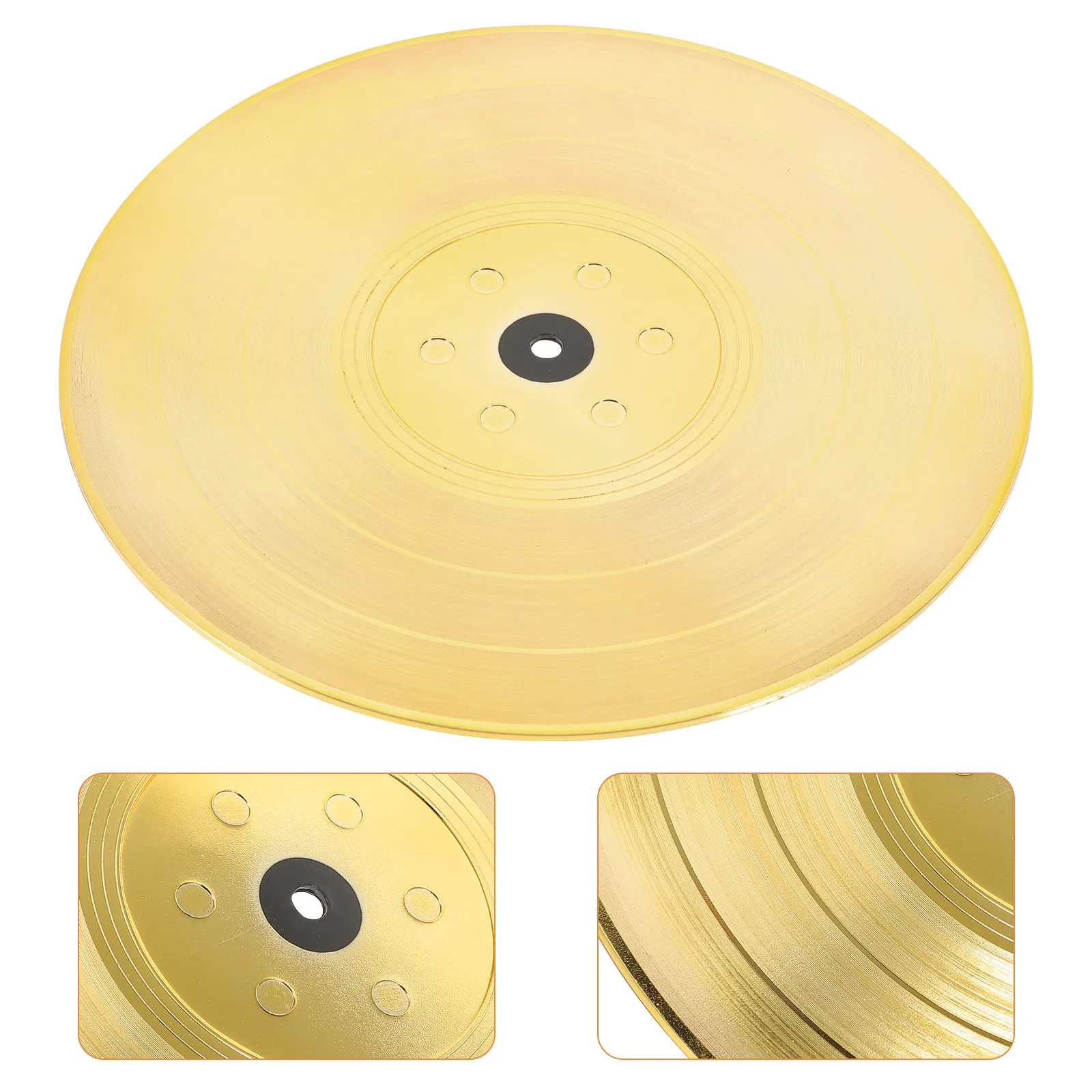Vinyl Record Coasters Lightweight Retro Style ABS Material Antiskid Non Slip Cup Mats Home Kitchen Practical Coasters