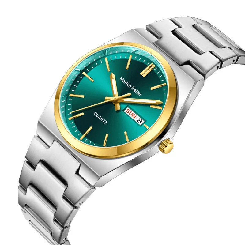 Fashion New Stainless Steel WatchIPElectroplated Calendar Quartz Men's Watch